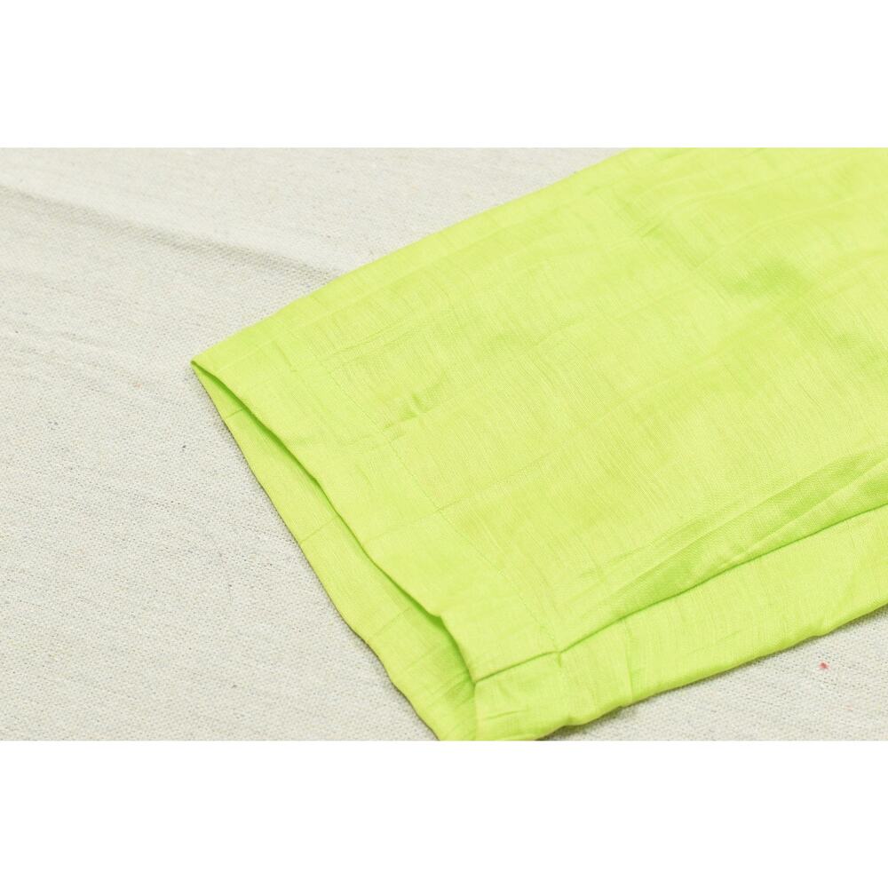 Chico's Lime Green Linen Blend Embroidered Open Front Lightweight Jacket Size 1 - Picture 8 of 8